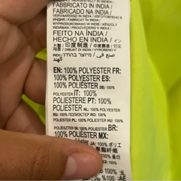 RVCA Neon Yellow Sleeveless Dress Size L/12 NWT - Picture 7 of 7